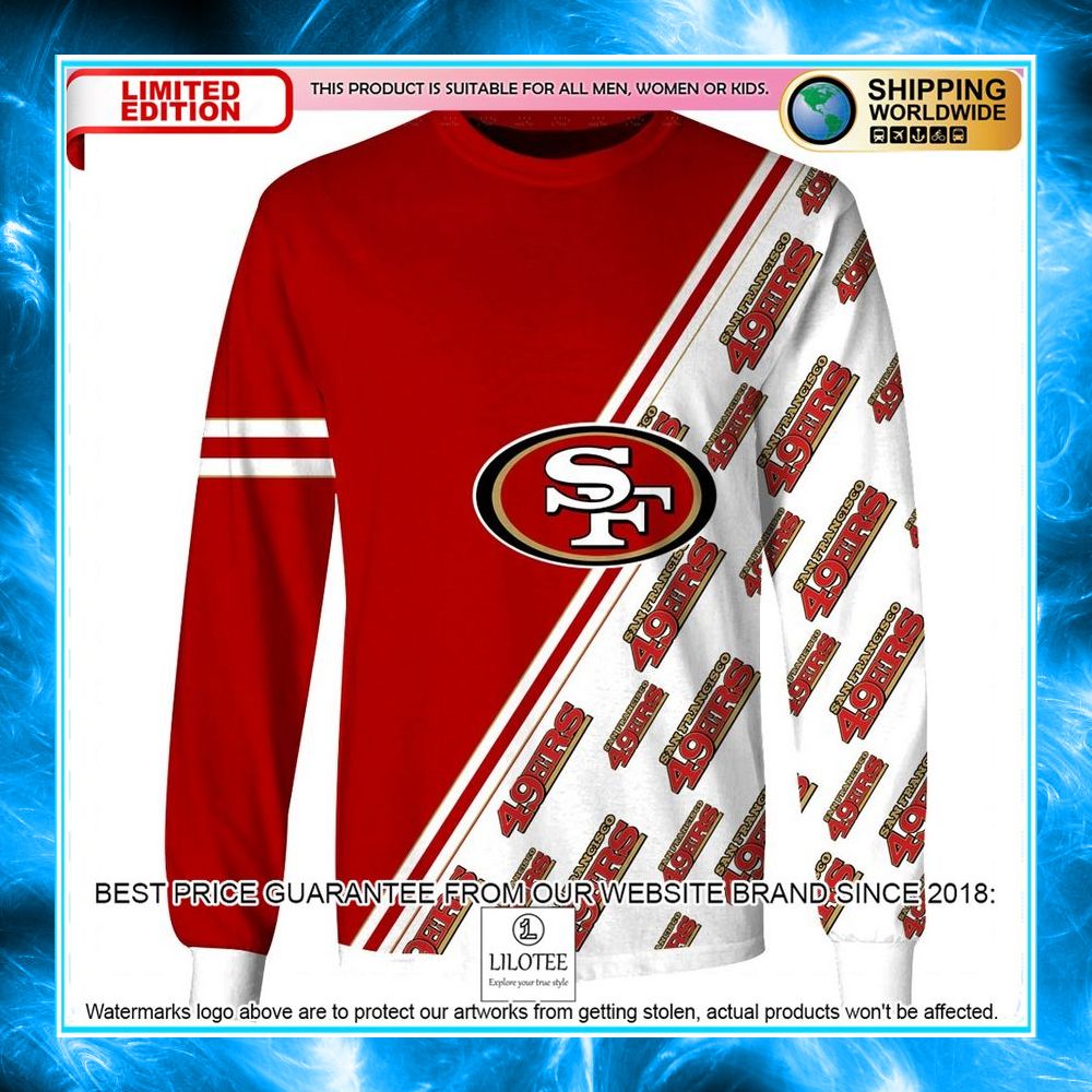 nfl san francisco 49ers red 3d shirt hoodie 4 629