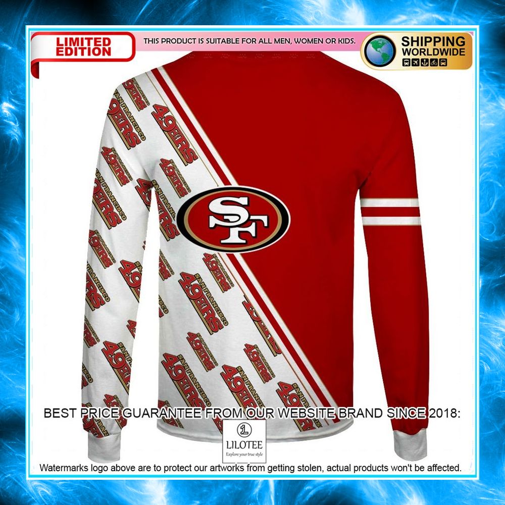 nfl san francisco 49ers red 3d shirt hoodie 7 189
