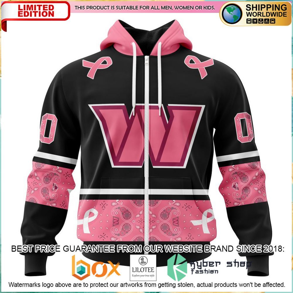 nfl washington football team breast cancer personalized hoodie shirt 2 599