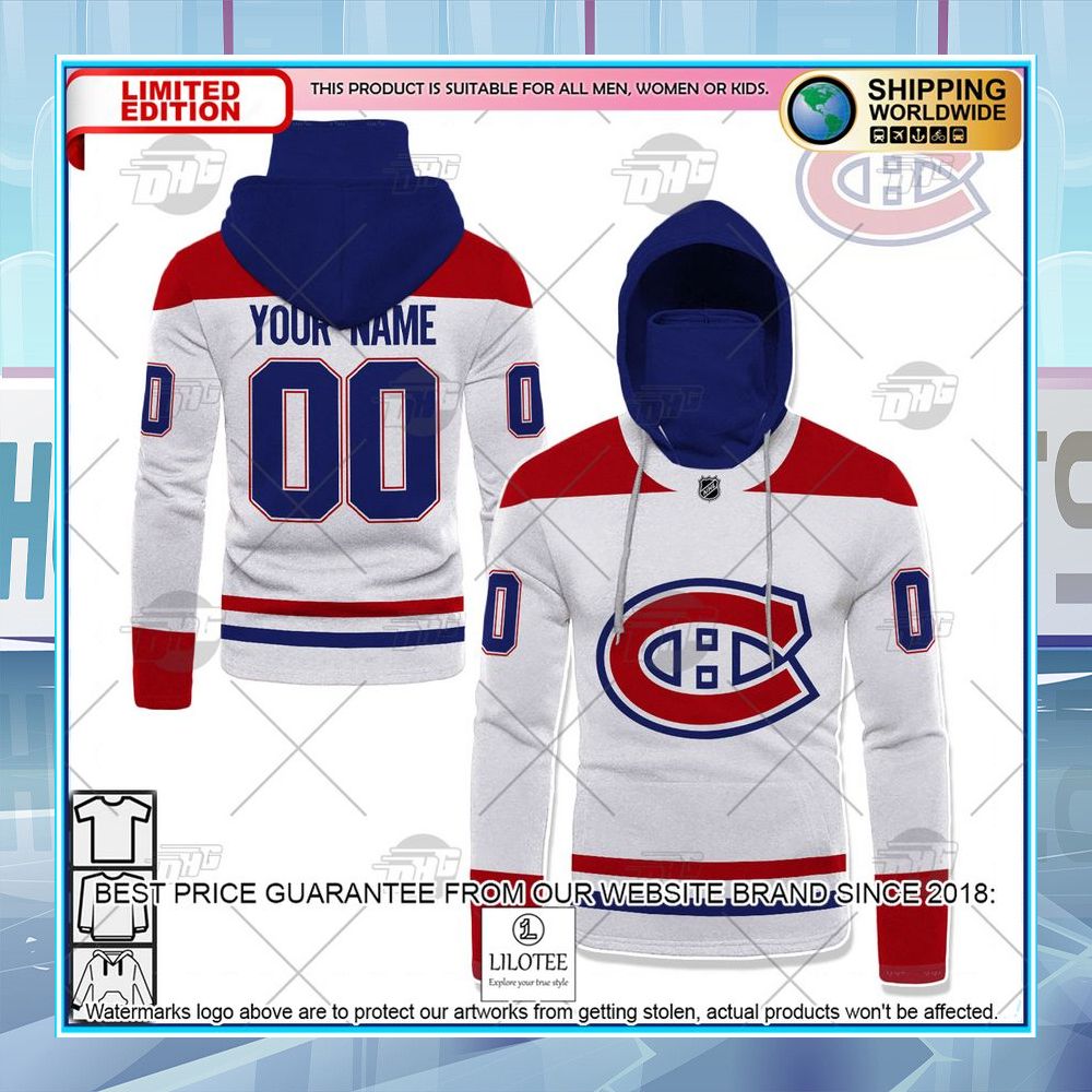nhl montreal canadiens 2022 white away custom shirt hoodie 2 68