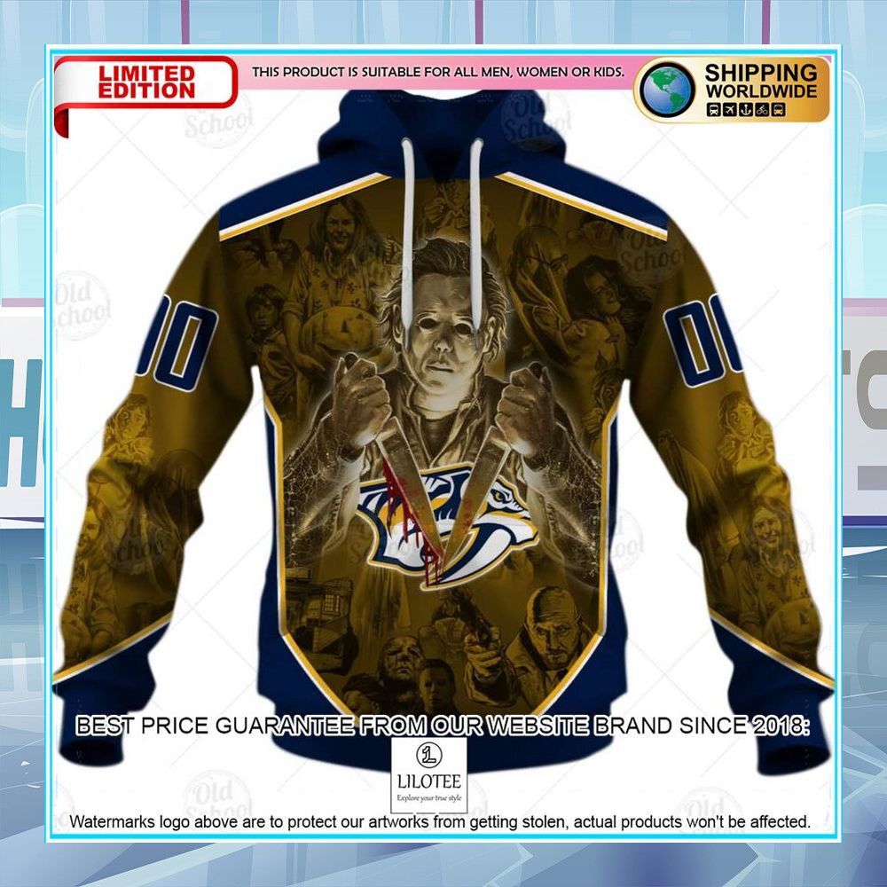 nhl nashville predators x michael myers halloween 2020 style custom shirt hoodie 2 801