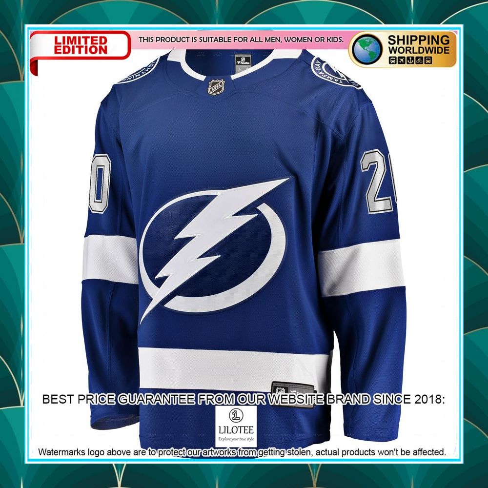 nicholas paul tampa bay lightning home blue hockey jersey 2 887