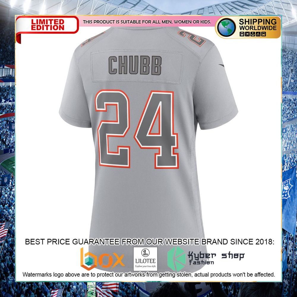 Nick Chubb Cleveland Browns Nike Women's Gray Football Jersey - LIMITED EDITION 7 nick chubb cleveland browns nike womens gray football jersey 3 699