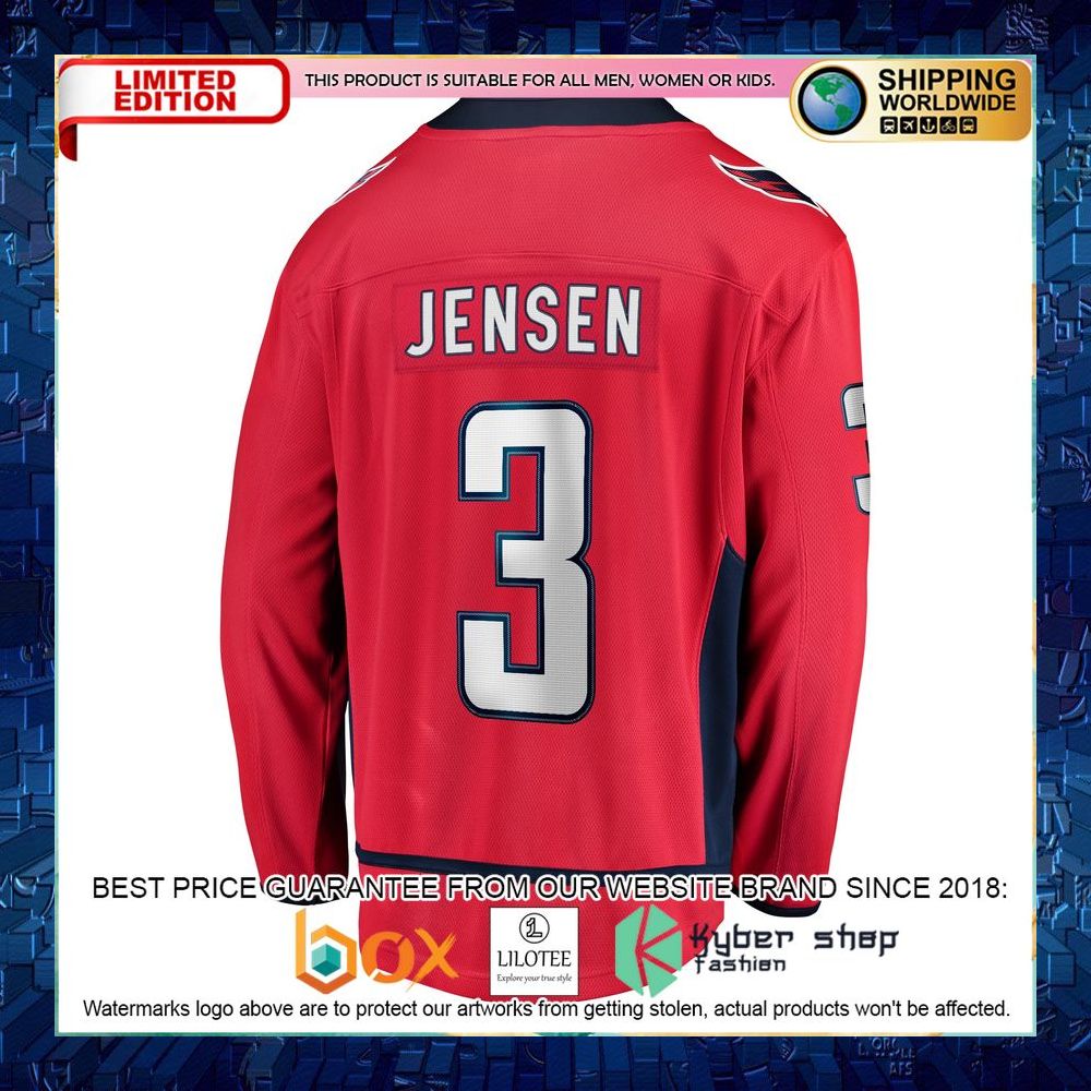 nick jensen washington capitals replica red hockey jersey 3 913