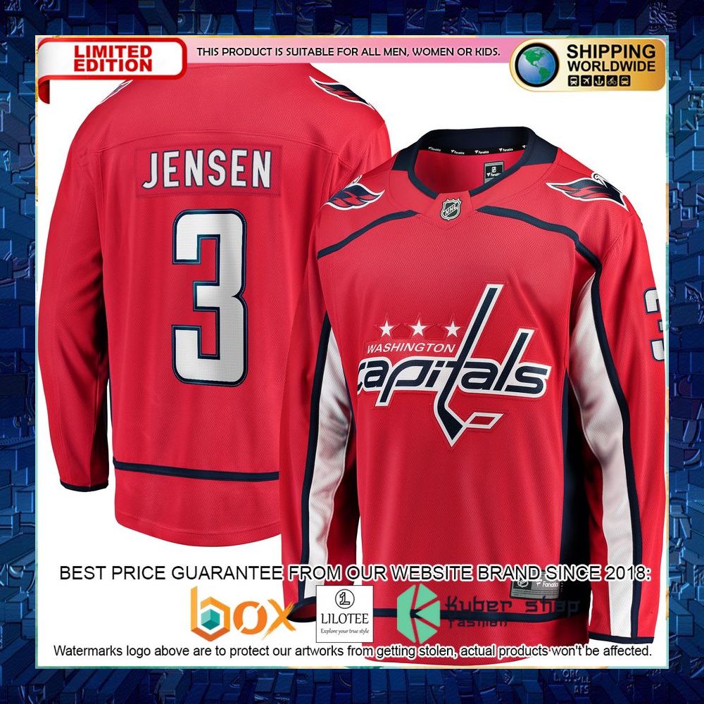 nick jensen washington capitals replica red hockey jersey 4 34