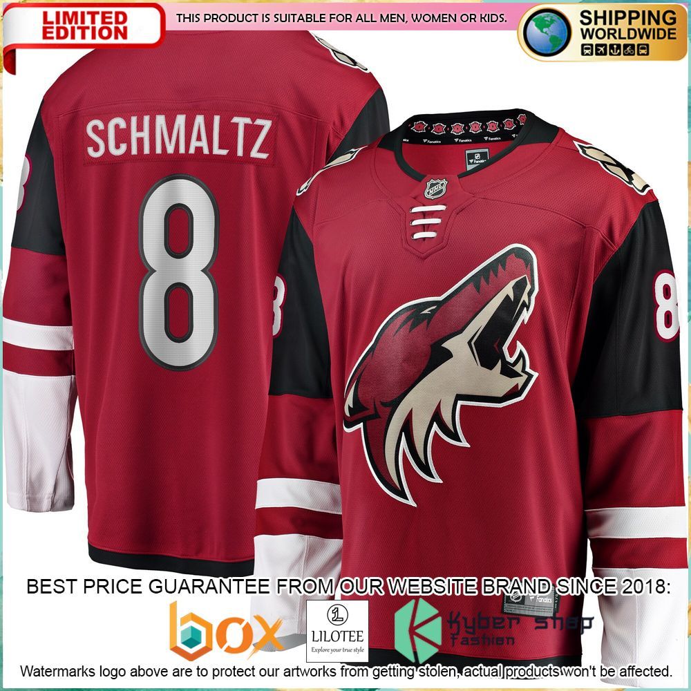 nick schmaltz arizona coyotes team color breakaway garnet hockey jersey 1 643