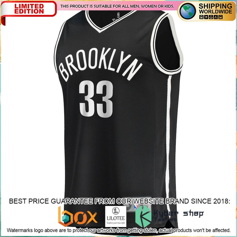 nicolas claxton brooklyn nets 2020 21 black basketball jersey 2 560