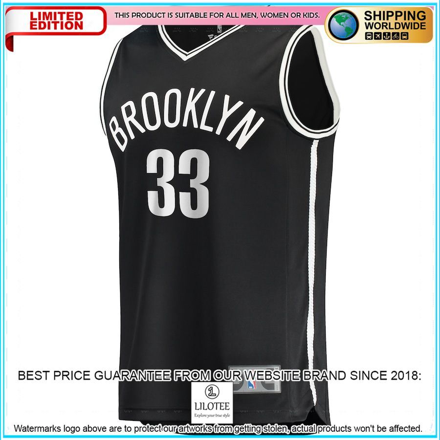 nicolas claxton brooklyn nets player black basketball jersey 2 871