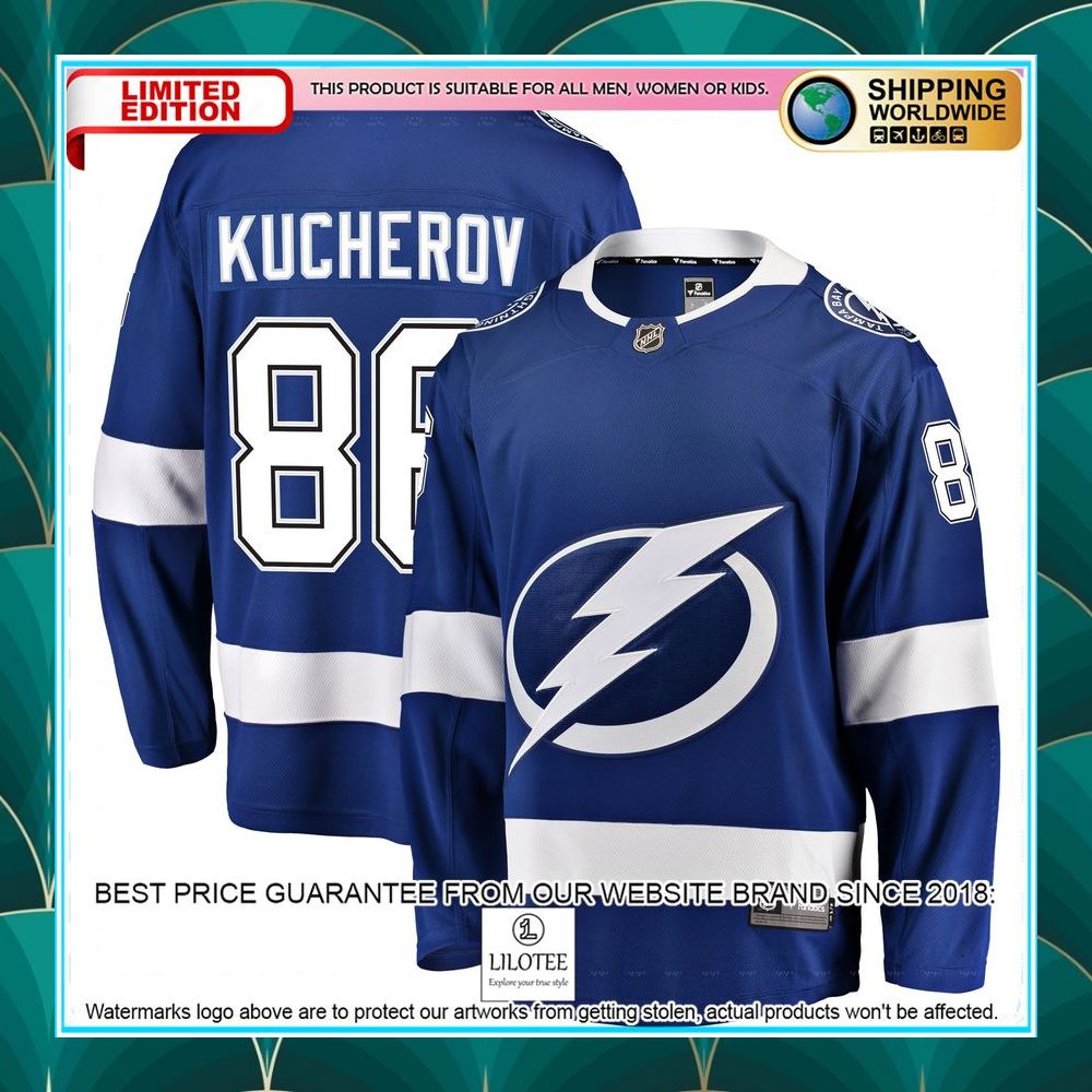 nikita kucherov tampa bay lightning home blue hockey jersey 1 53