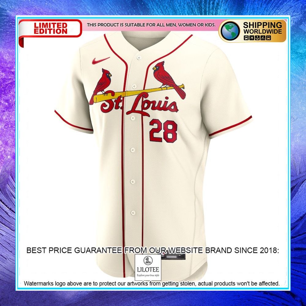 nolan arenado st louis cardinals nike alternate player cream baseball jersey 2 789