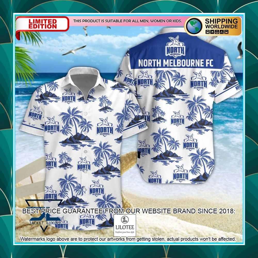 north melbourne football club hawaiian shirt shorts 1 152