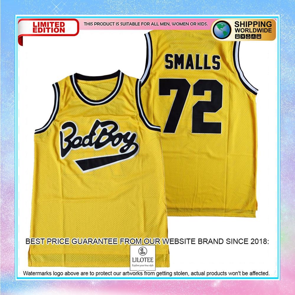 notorious b i g biggie smalls bad boy yellow basketball jersey 1 67