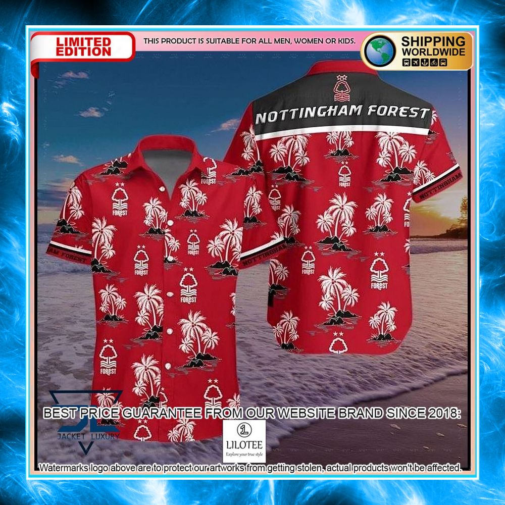 nottingham forest f c palm tree red hawaiian shirt shorts 1 635