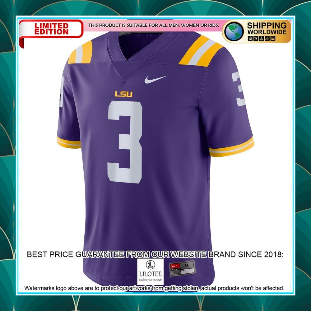 odell beckham jr lsu tigers nike purple football jersey 2 657