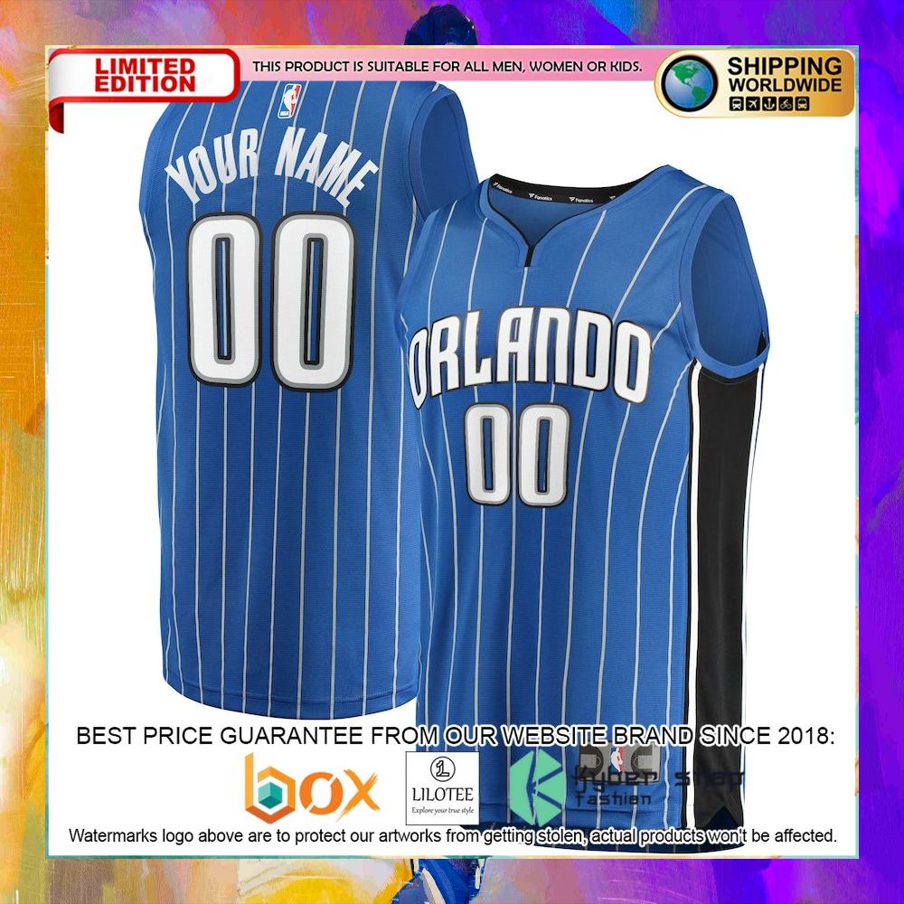 orlando magic custom blue basketball jersey 1 636
