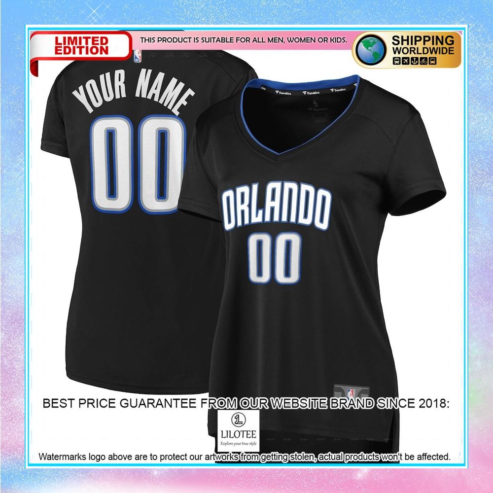 orlando magic womens 2019 custom black basketball jersey 1 801
