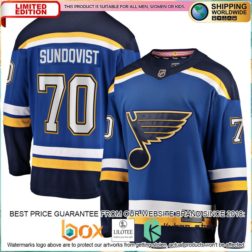 oskar sundqvist st louis blues home breakaway blue hockey jersey 1 994