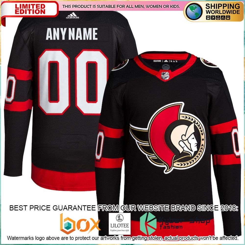 ottawa senators ottawa senators adidas custom black hockey jersey 1 352