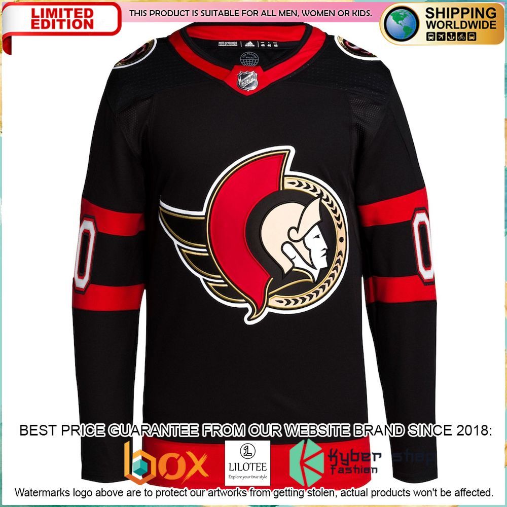 ottawa senators ottawa senators adidas custom black hockey jersey 2 961