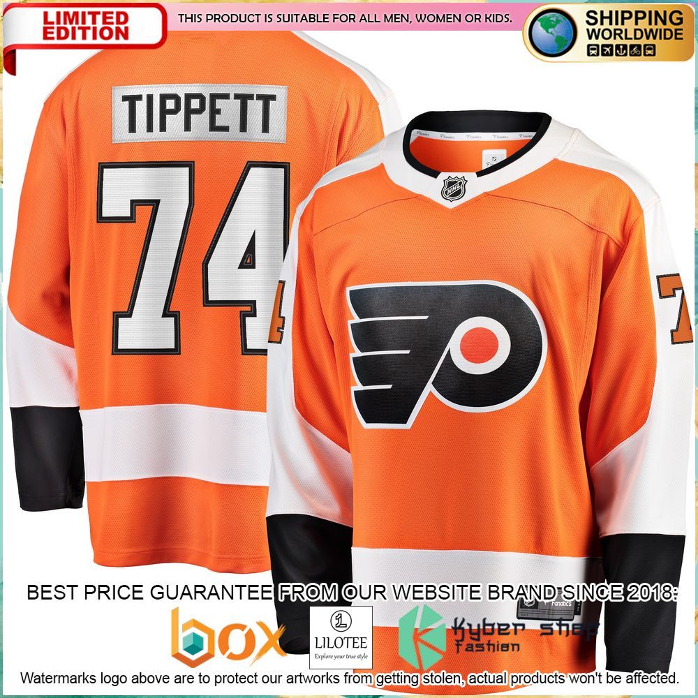 owen tippett philadelphia flyers orange hockey jersey 1 331