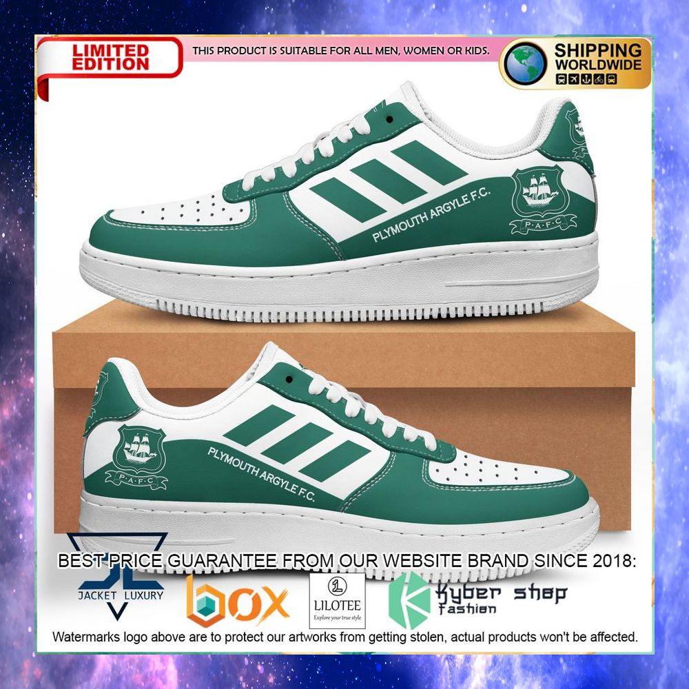 PAFC Plymouth Argyle F.C Nike Air Force Shoes - LIMITED EDITION 3 pafc plymouth argyle f c air force shoes 1 33