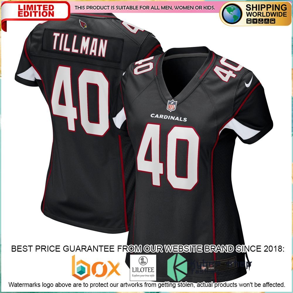 pat tillman arizona cardinals nike womens retired black football jersey 1 879
