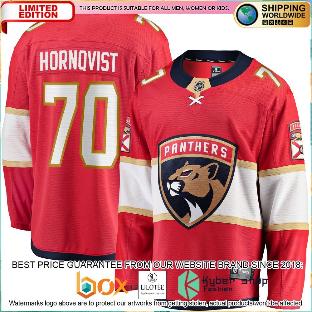 patric hornqvist florida panthers home breakaway red hockey jersey 1 377