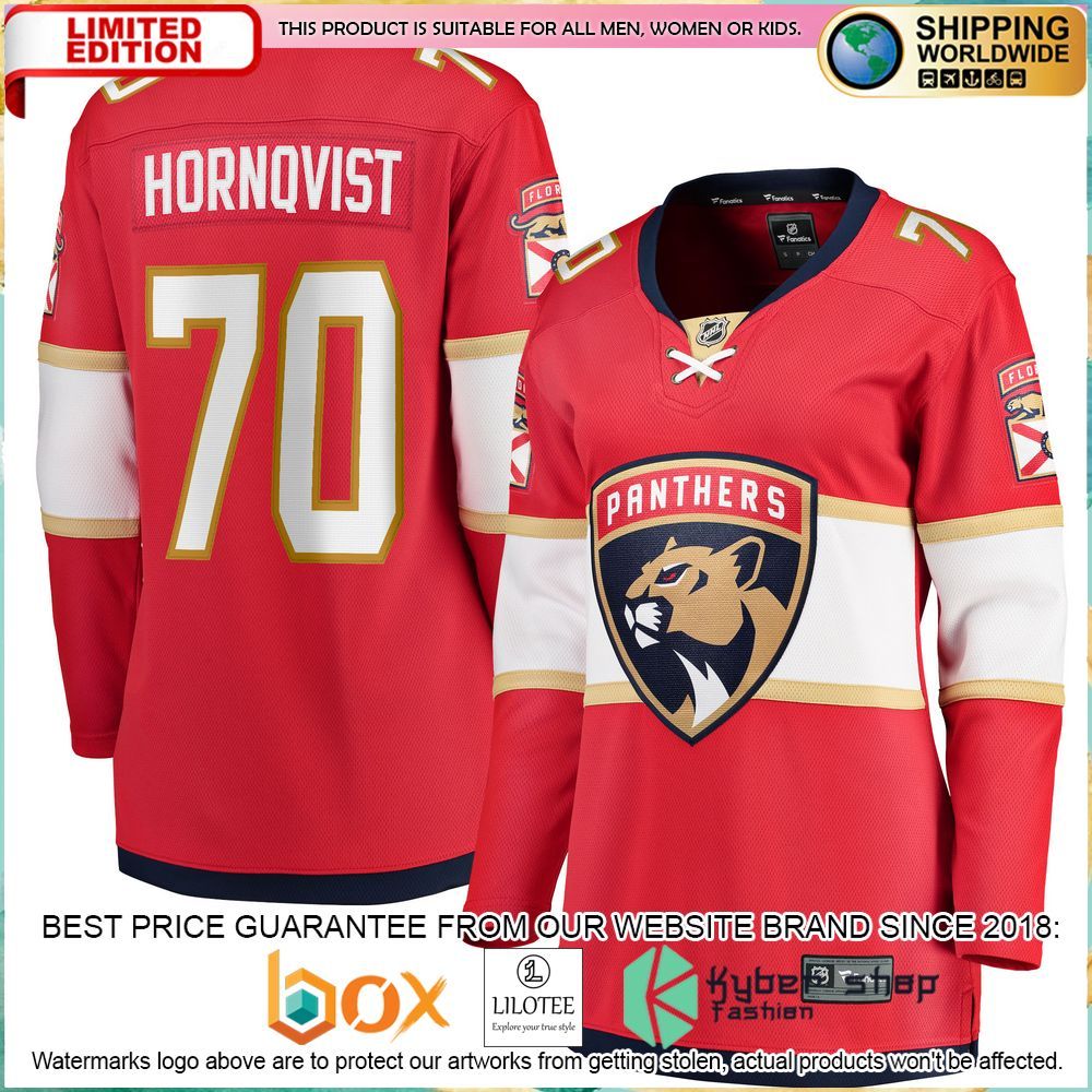 patric hornqvist florida panthers womens home breakaway red hockey jersey 1 23