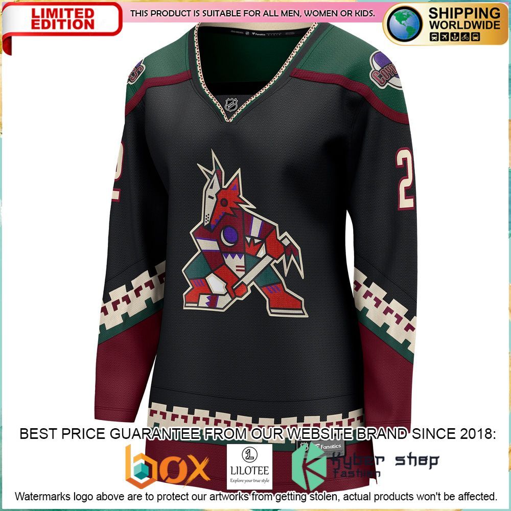 patrik nemeth arizona coyotes womens home breakaway black hockey jersey 2 867