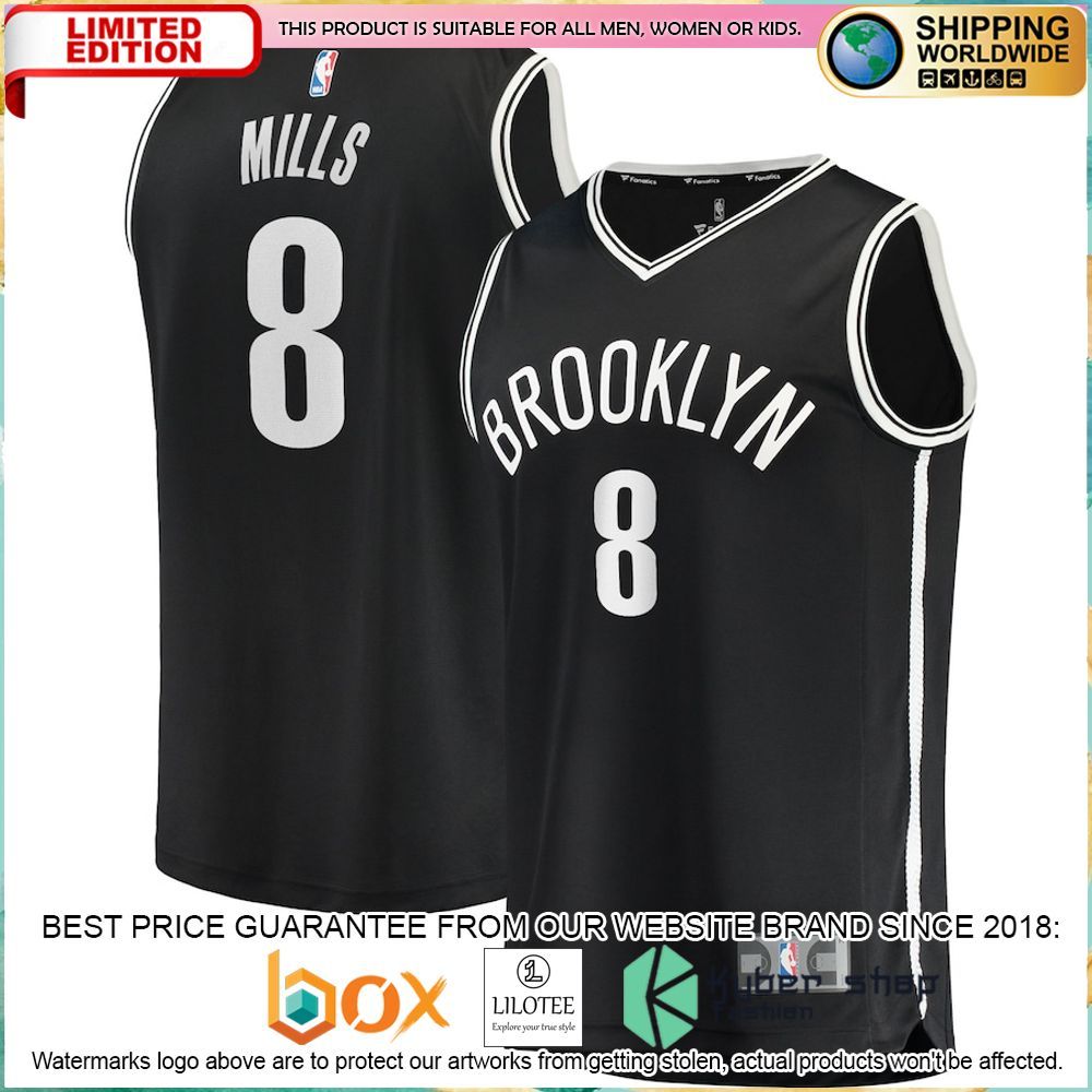 patty mills brooklyn nets 2021 22 black basketball jersey 1 811