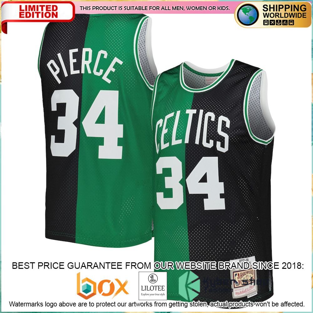 paul pierce boston celtics mitchell ness 2007 08 black kelly green basketball jersey 1 765