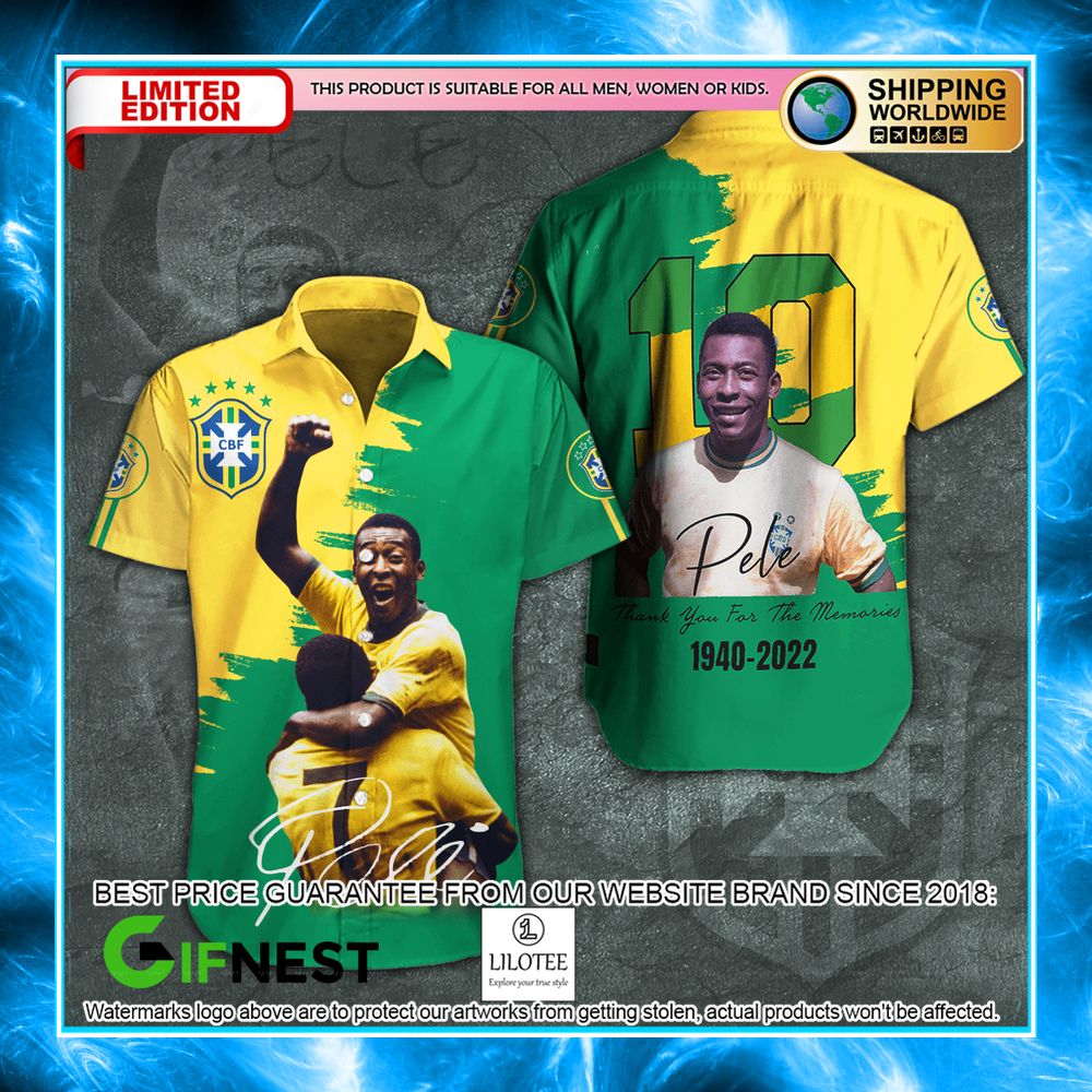 pele brazil football team hawaiian shirt 1 692