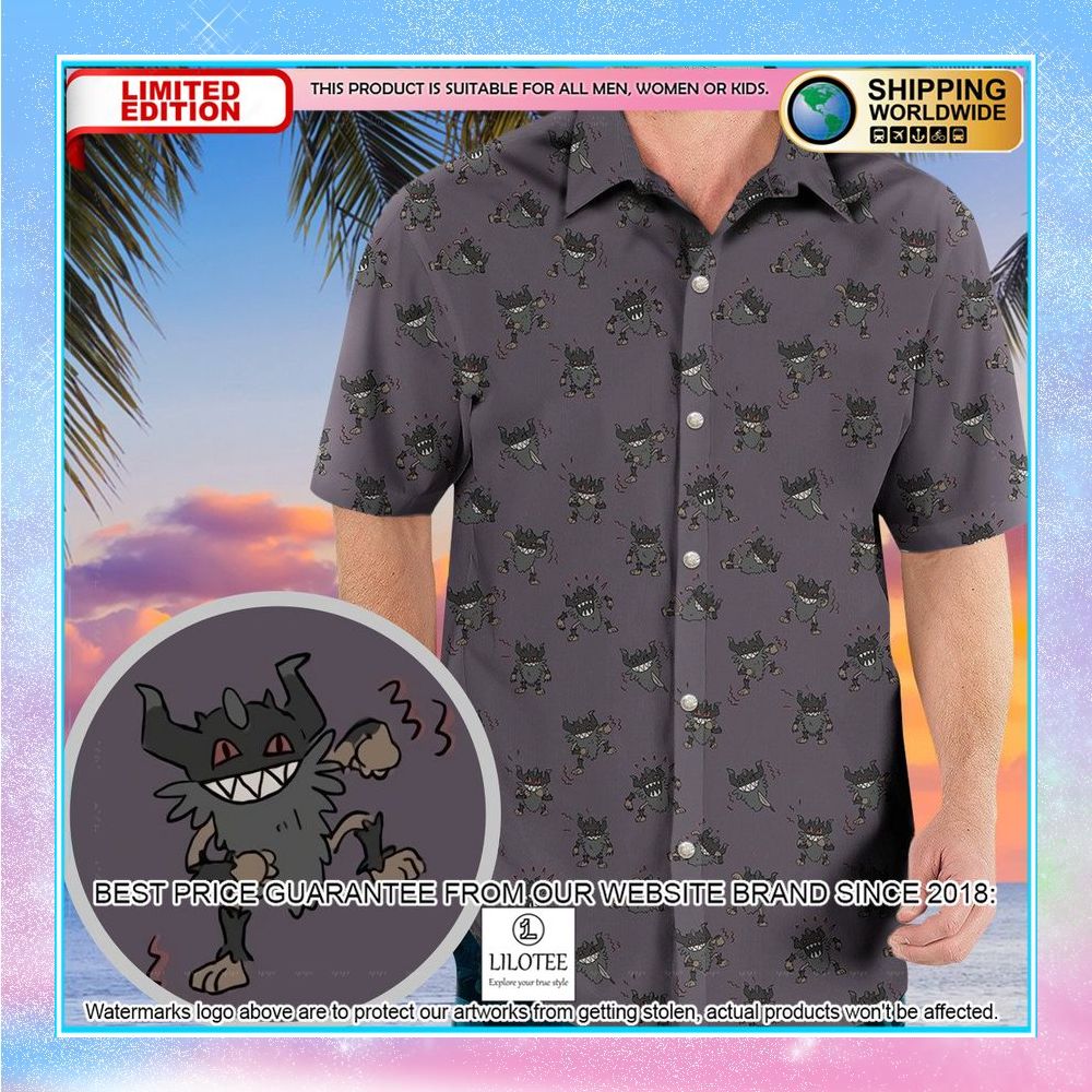 perrrrrserker pokemon pattern hawaiian shirt 1 685