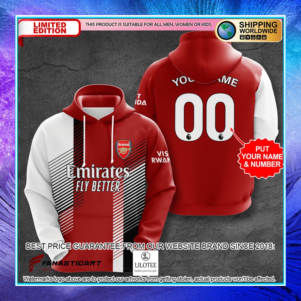 personalized arsenal fc fly better hoodie shirt 2 685