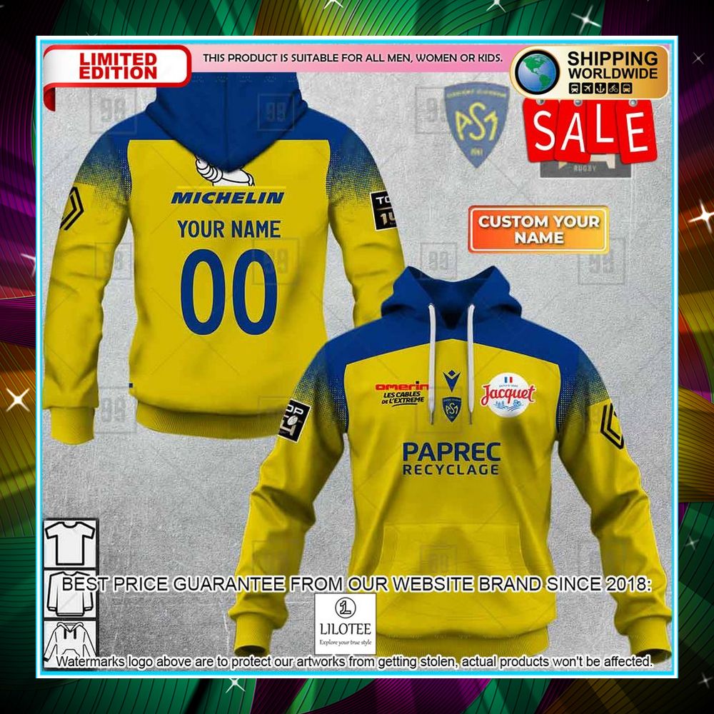 personalized asm clermont auvergne rugby 2223 3d shirt hoodie 1 706