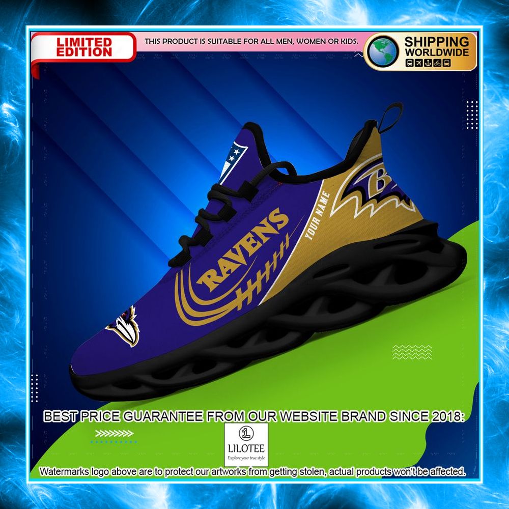 personalized baltimore ravens max soul shoes 2 397