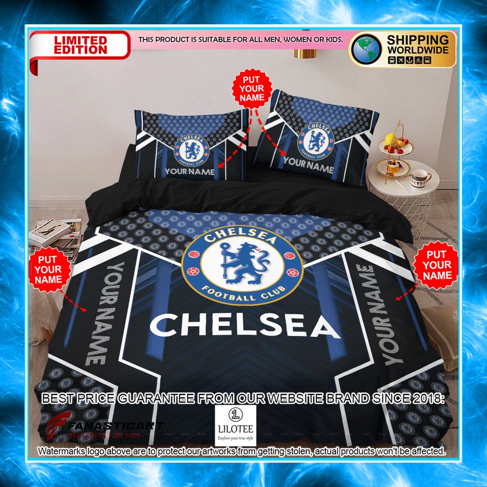 personalized chelsea fc bedding set 2 75