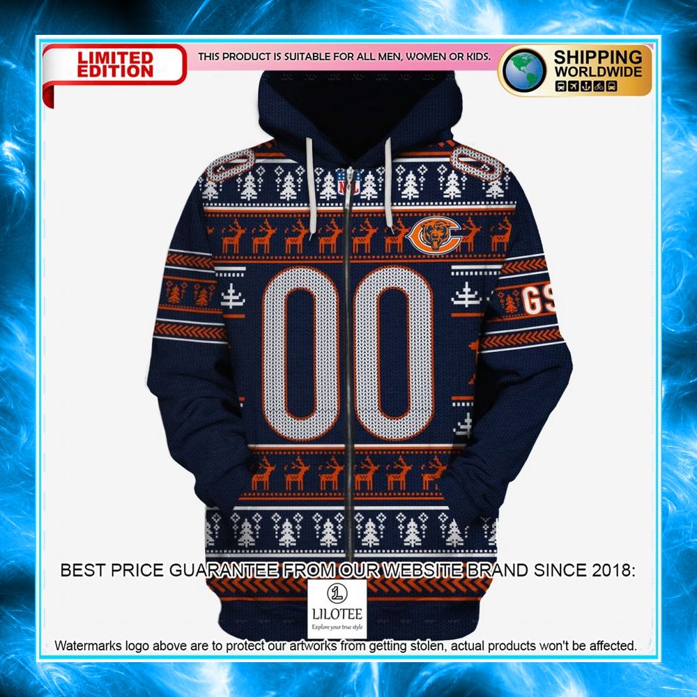 personalized chicago bears 3d shirt hoodie 4 513