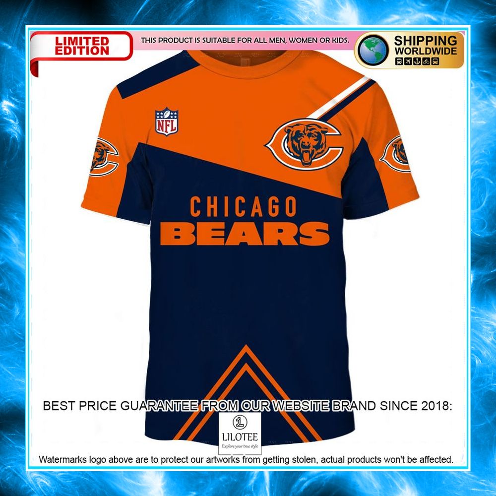 personalized chicago bears orange 3d shirt hoodie 2 238