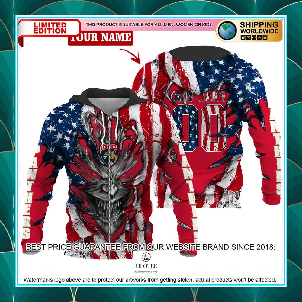 personalized florida panthers demon us flag 3d hoodie 1 149