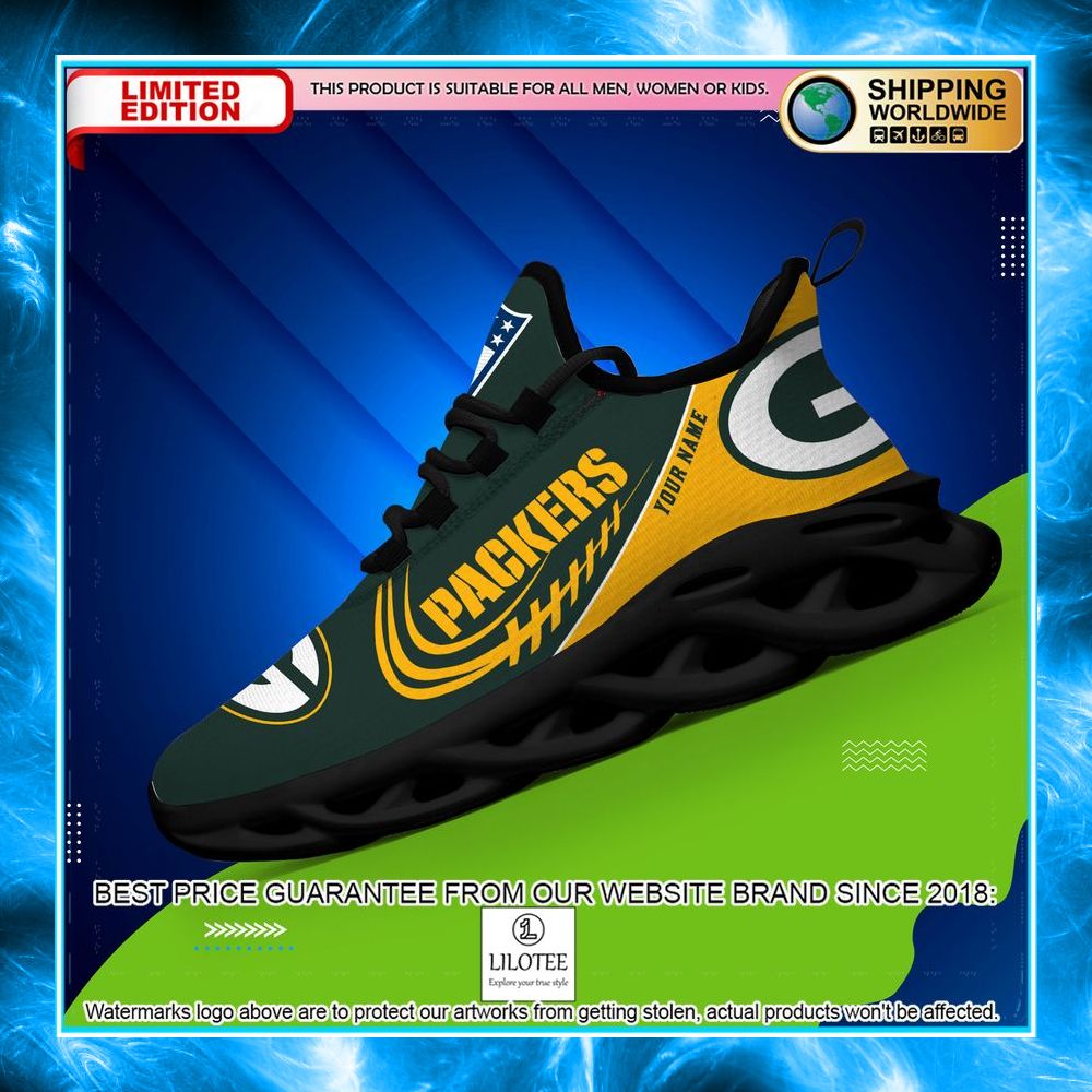 personalized green bay packers max soul shoes 2 91