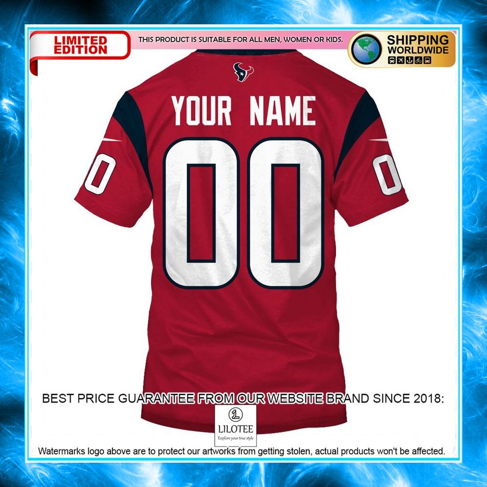 personalized houston texans red 3d shirt hoodie 6 445