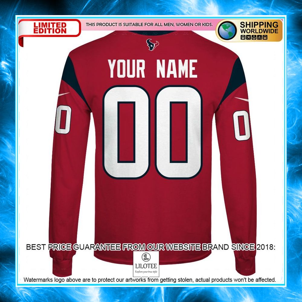 personalized houston texans red 3d shirt hoodie 7 718