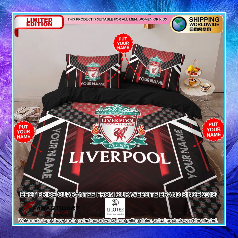 personalized liverpool fc bedding set 2 745