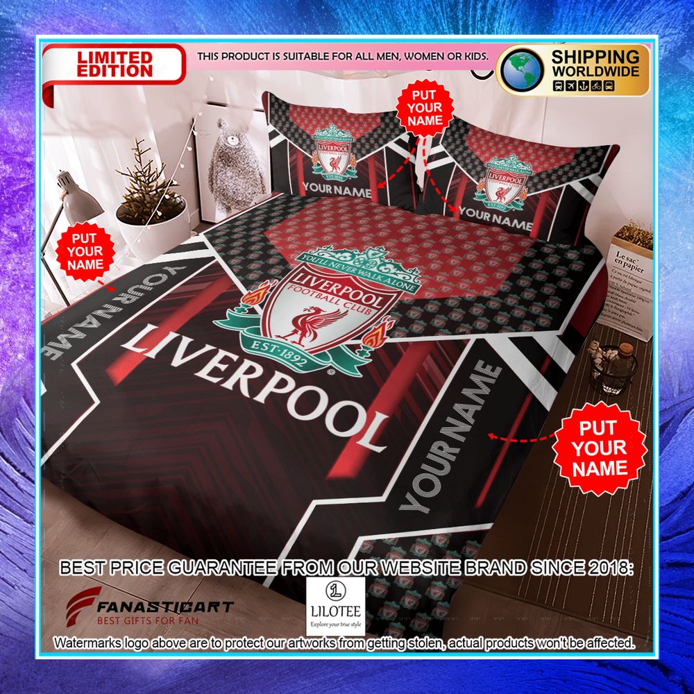 personalized liverpool fc bedding set 3 74