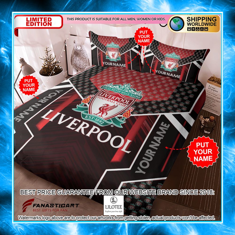 personalized liverpool fc bedding set 3 958