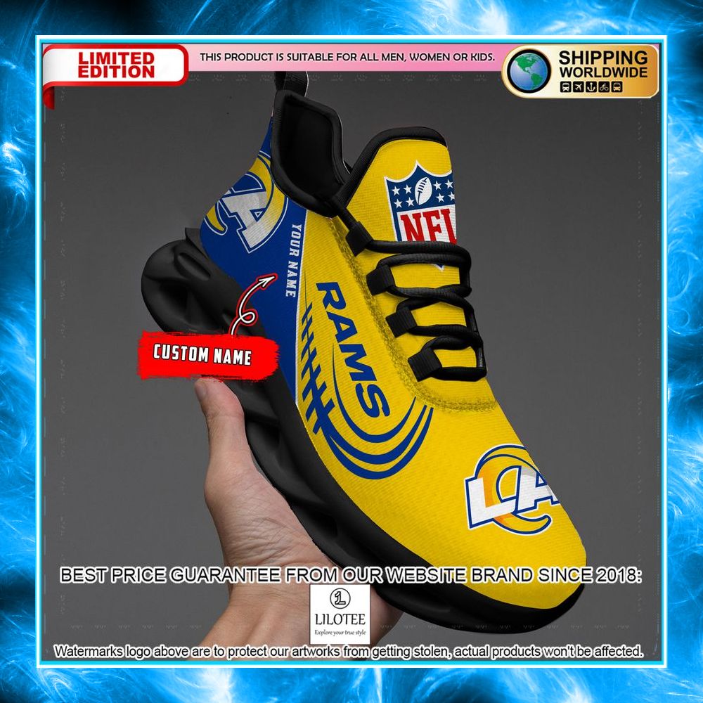 personalized los angeles rams max soul shoes 1 625