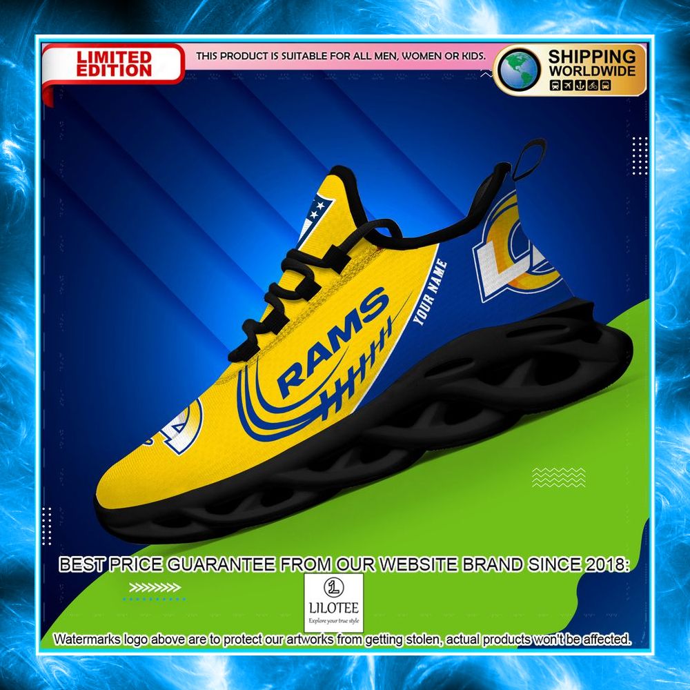 personalized los angeles rams max soul shoes 2 183