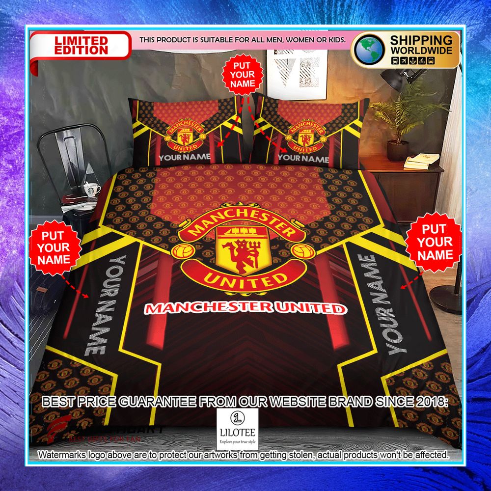 personalized manchester united bedding set 1 688