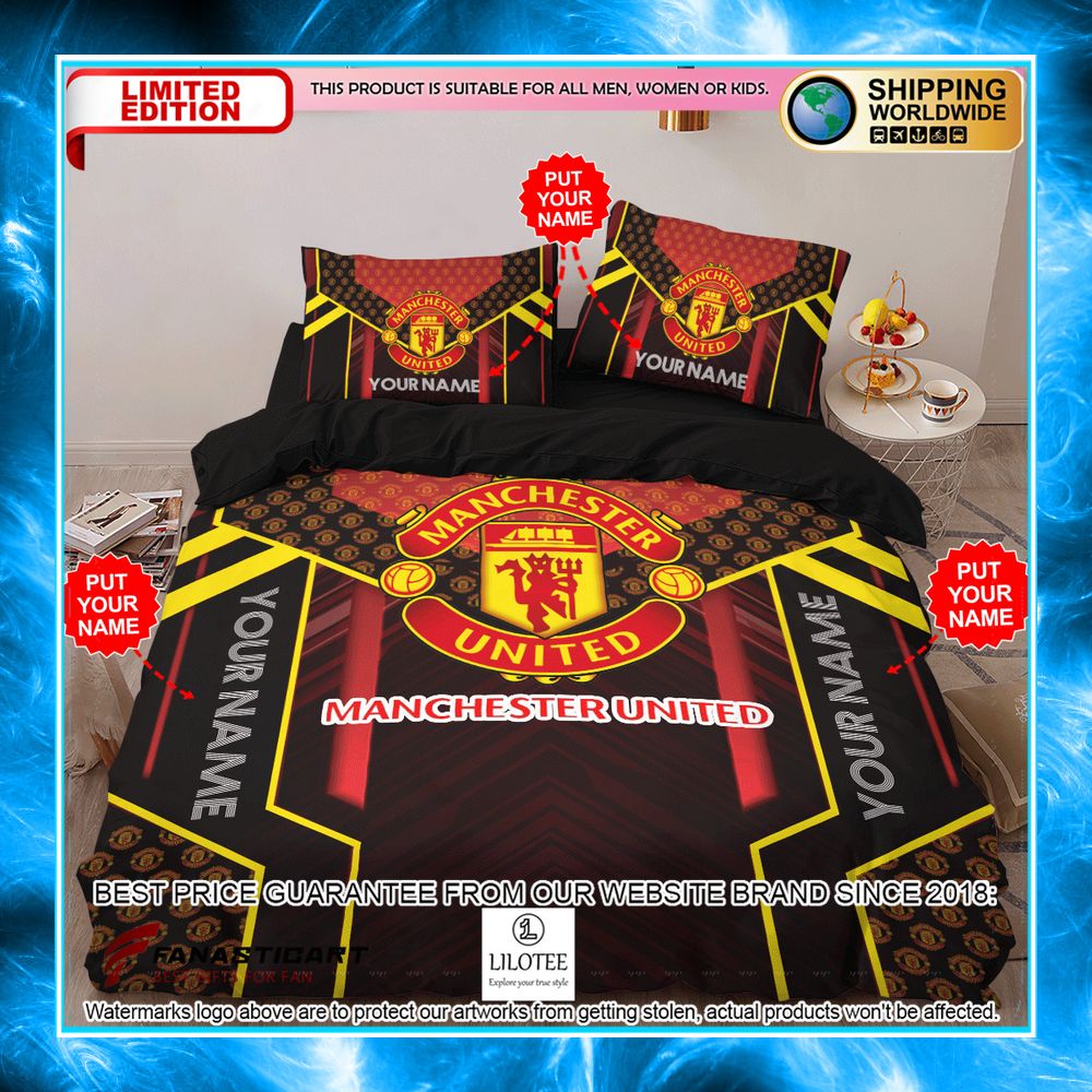 personalized manchester united bedding set 2 899